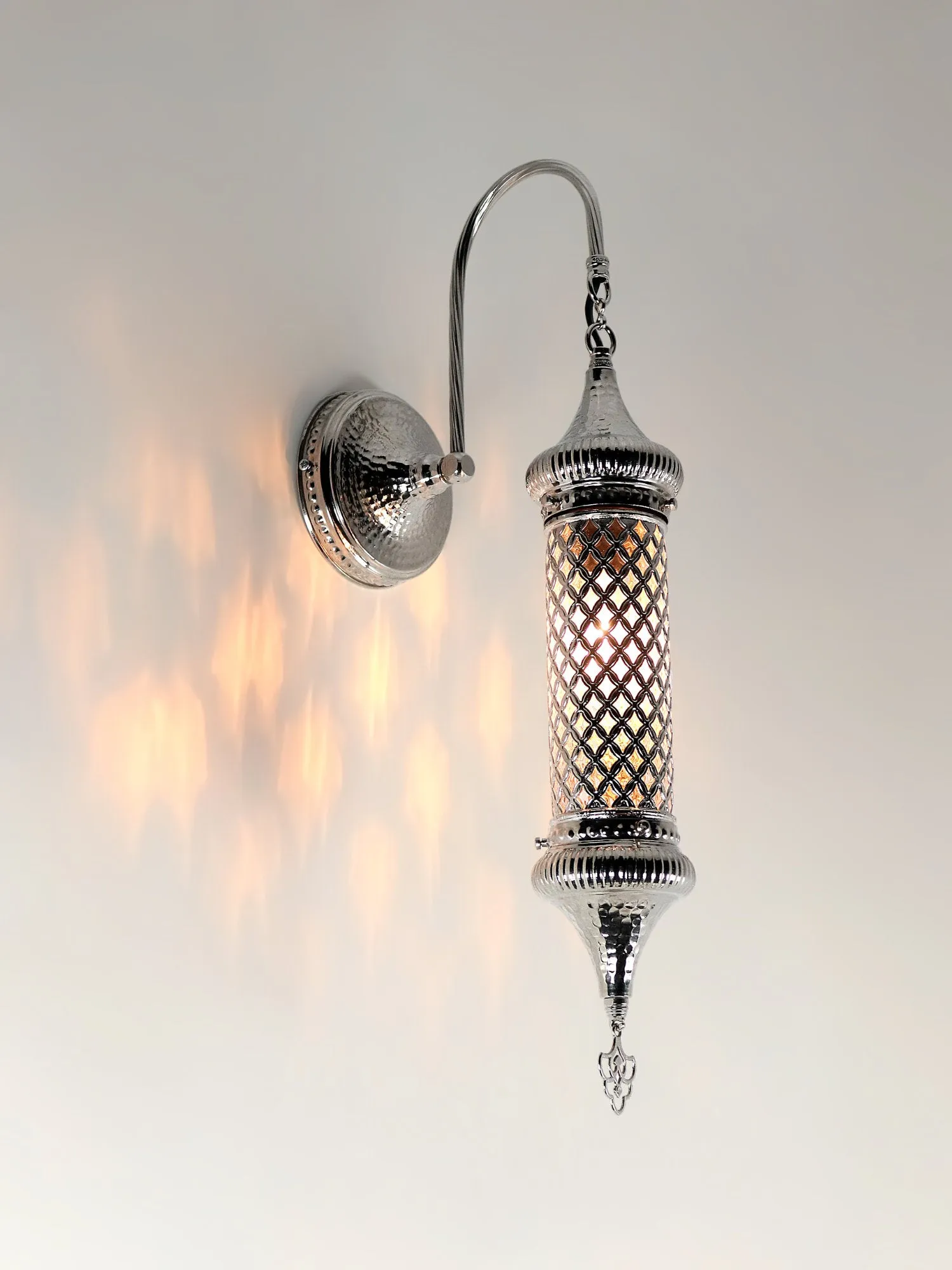 Turkish Wall Lamp Cylinder Blown Glass Sconce Lighting