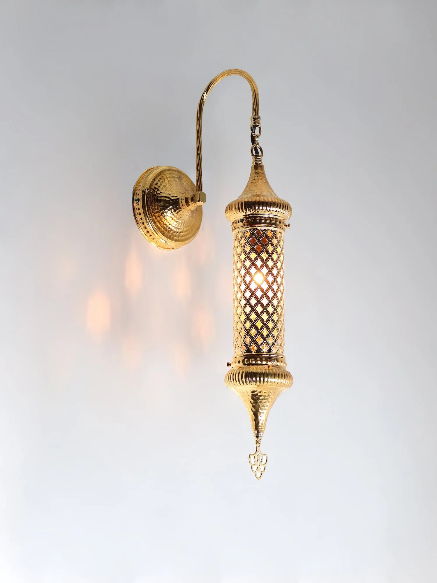 Turkish Wall Lamp Cylinder Blown Glass Sconce Lighting