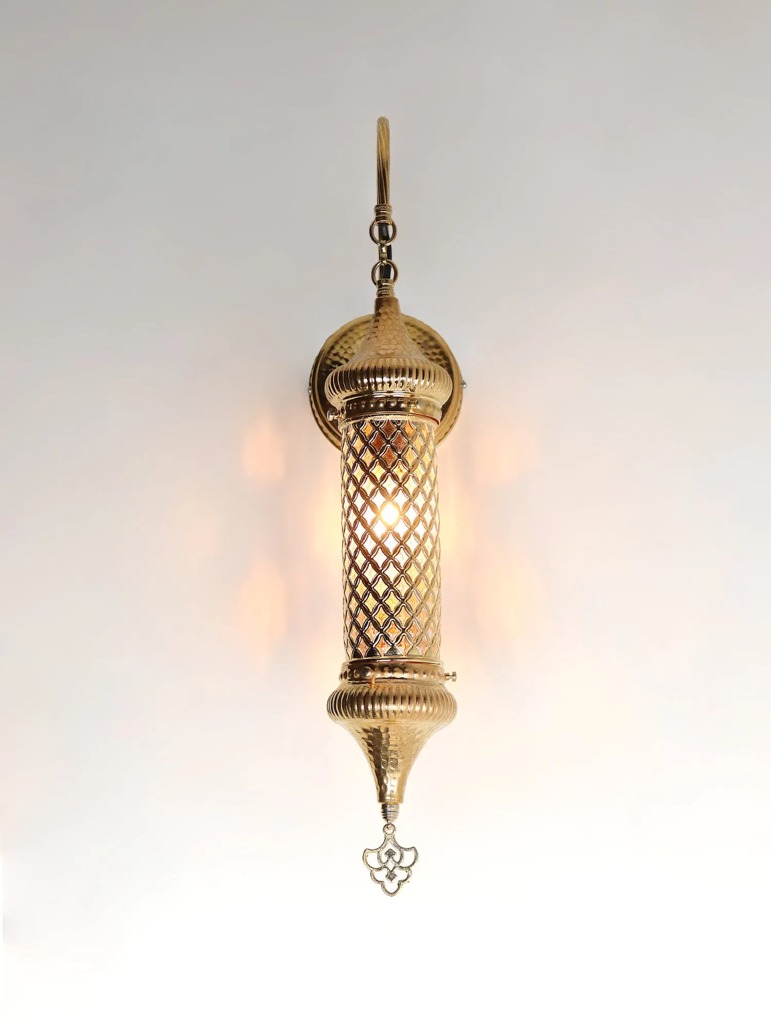 Turkish Wall Lamp Cylinder Blown Glass Sconce Lighting