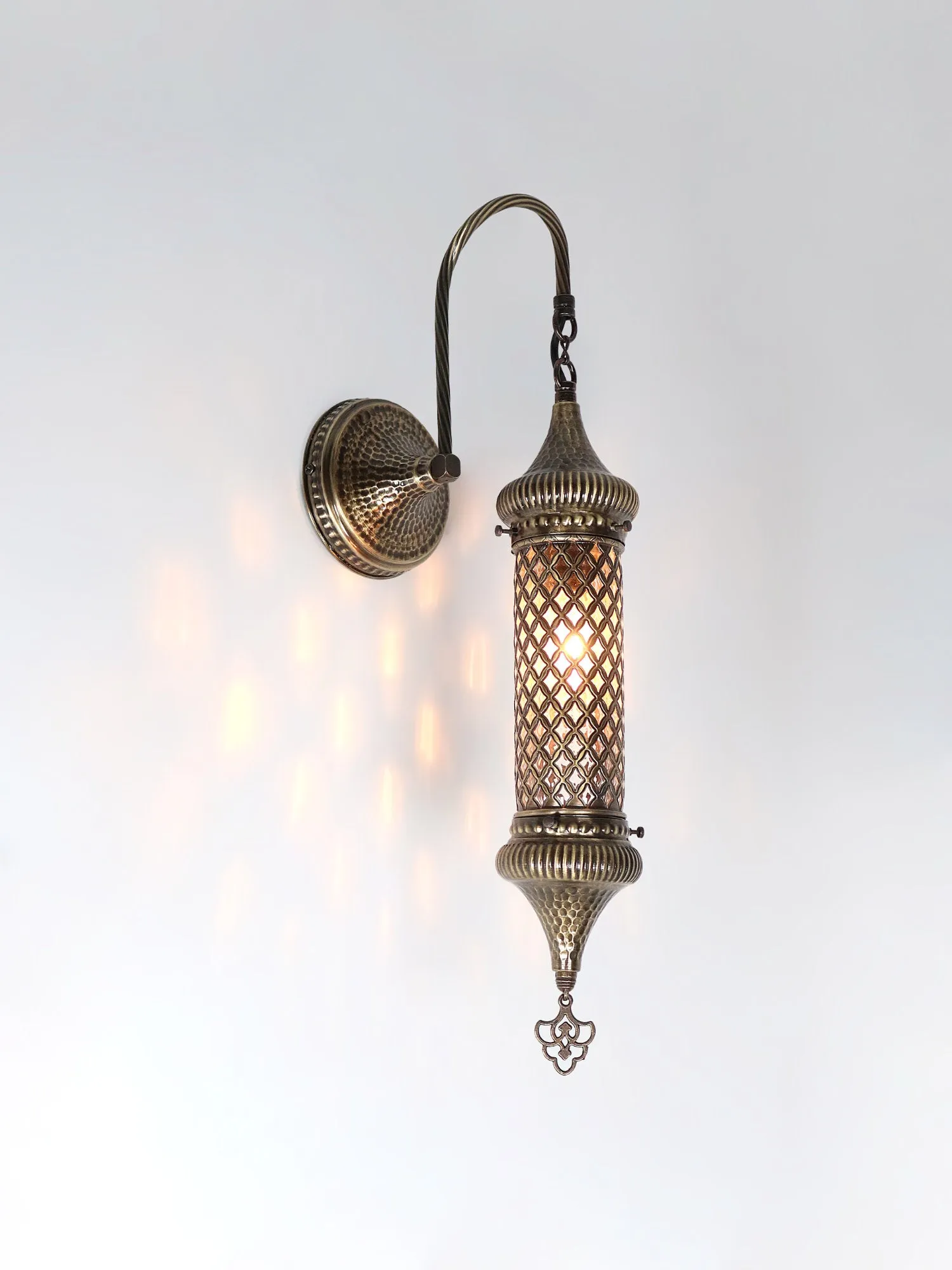 Turkish Wall Lamp Cylinder Blown Glass Sconce Lighting