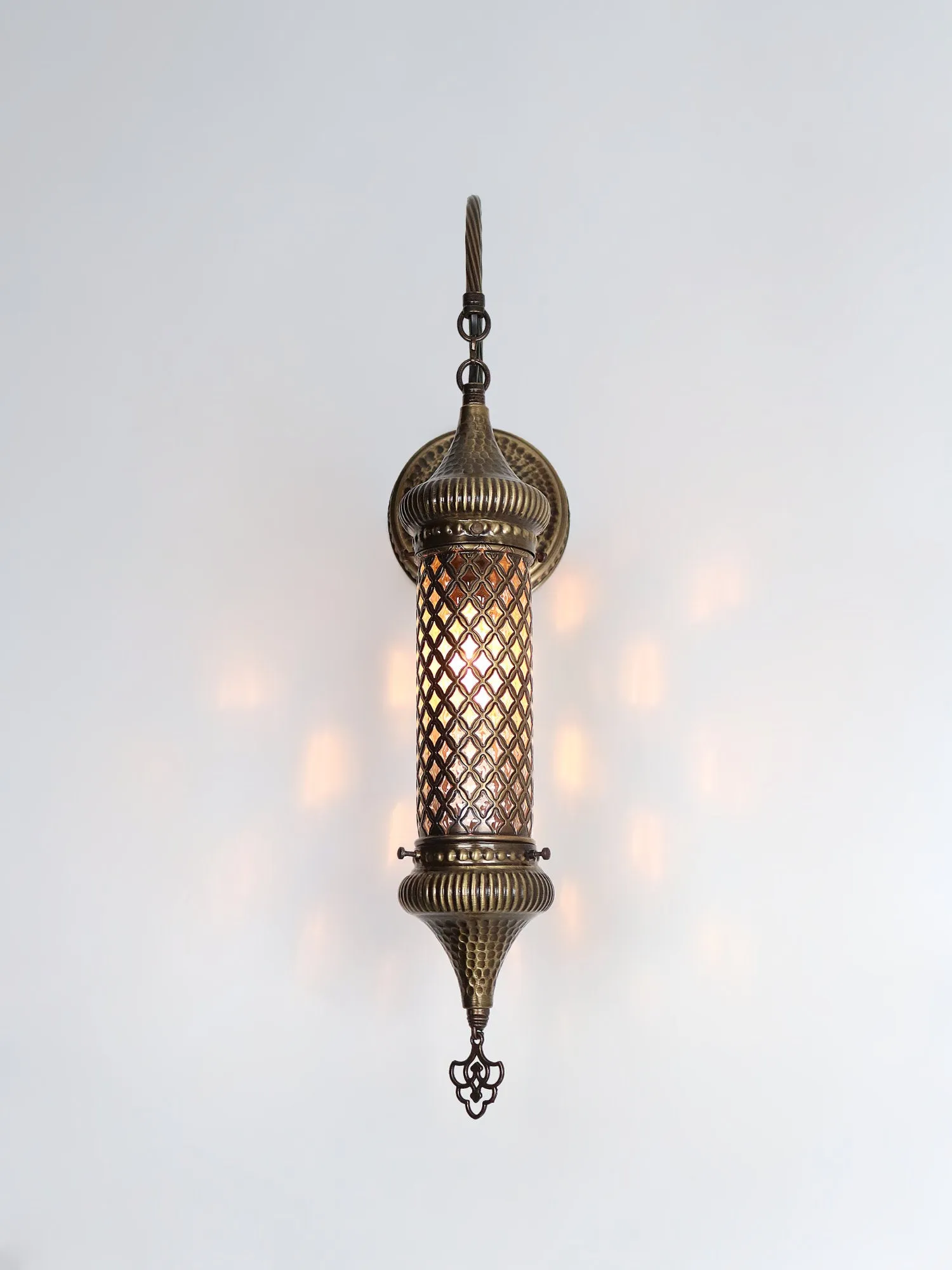 Turkish Wall Lamp Cylinder Blown Glass Sconce Lighting