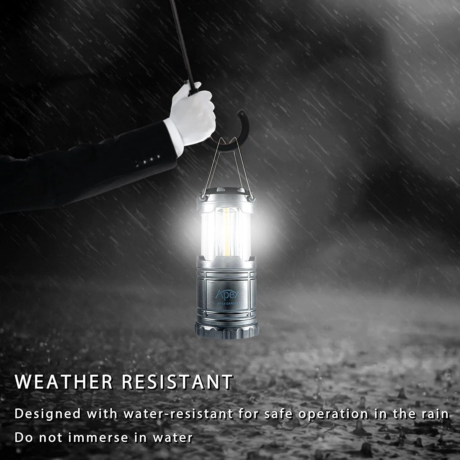 【ULTRA BRIGHT】Camping Lanterns Water Resistant Collapsible Lantern for Night Fishing, Hiking, Emergencies- 2 PACK