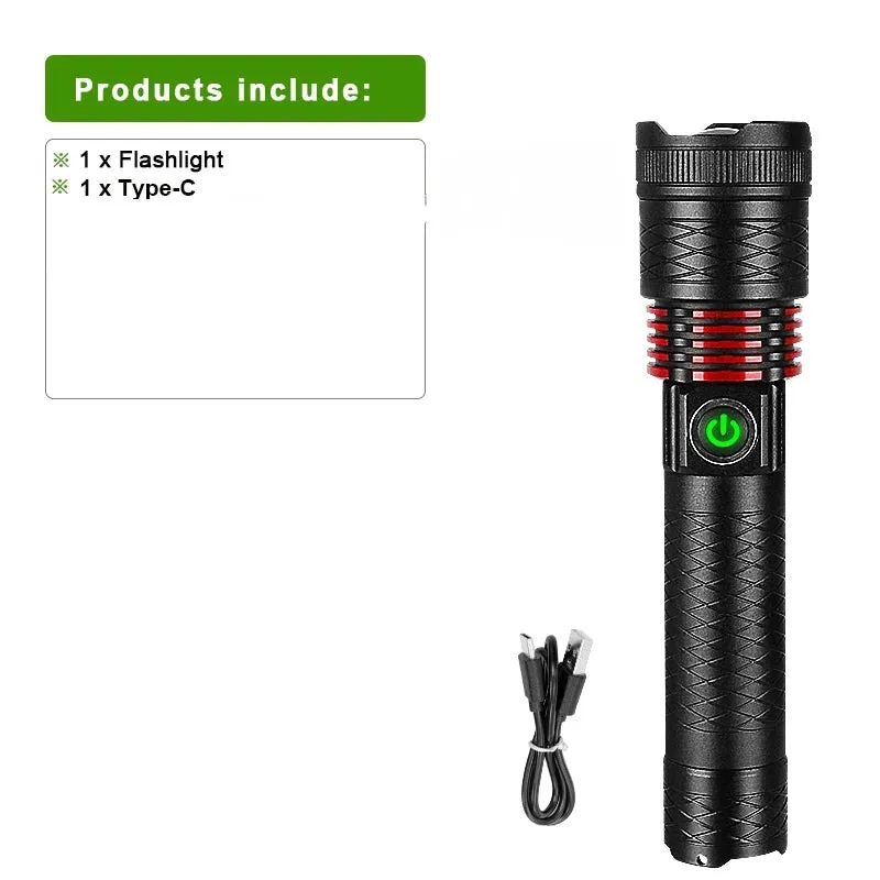 Ultra Powerful Torch Lamp Lighting 2000M Powerful Long Range Flashlight Tactical Lantern XHP360 Rechargeable Flashlight Hunting