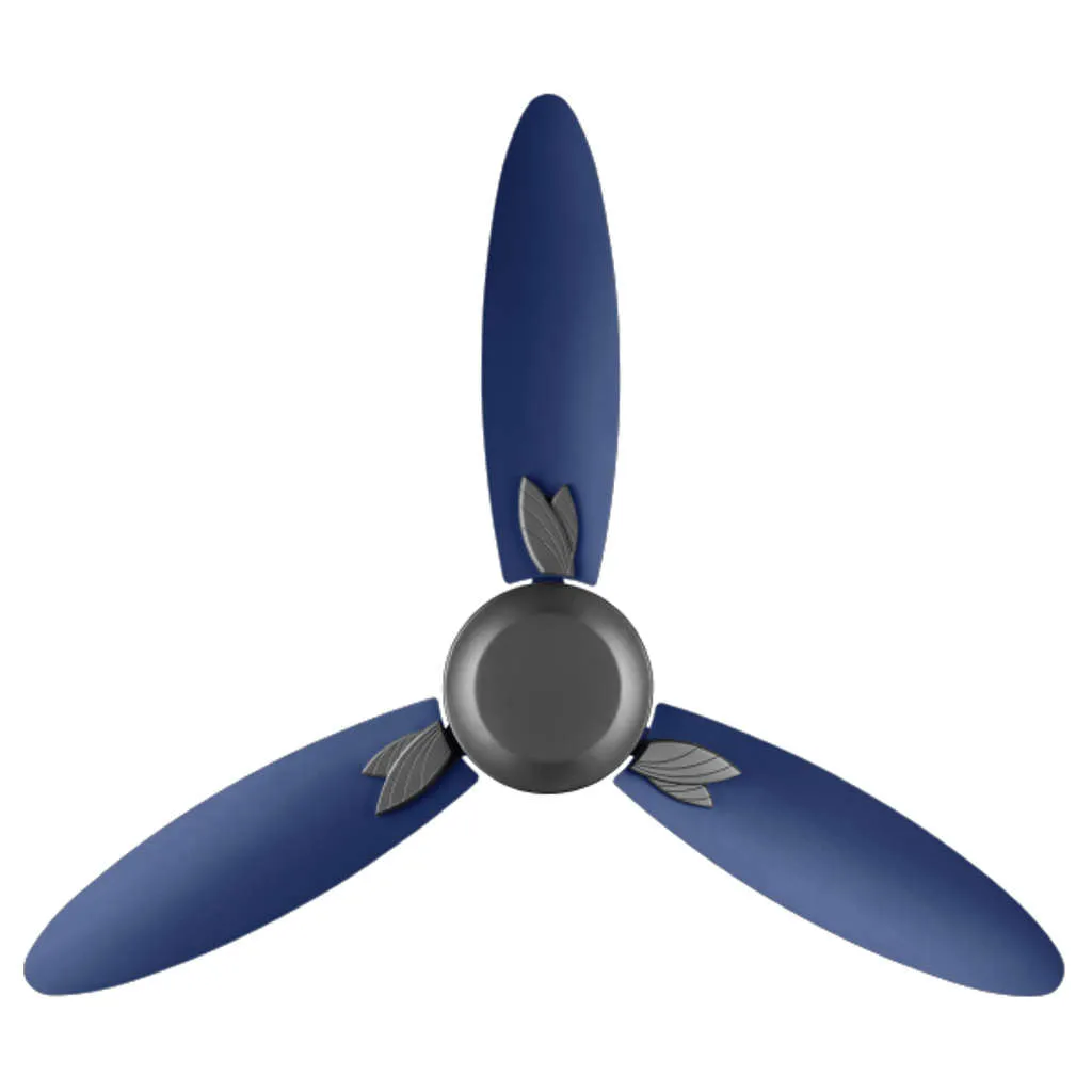 Usha Bloom Magnolia Ceiling Fan Sparkle Grey & Blue 1250mm