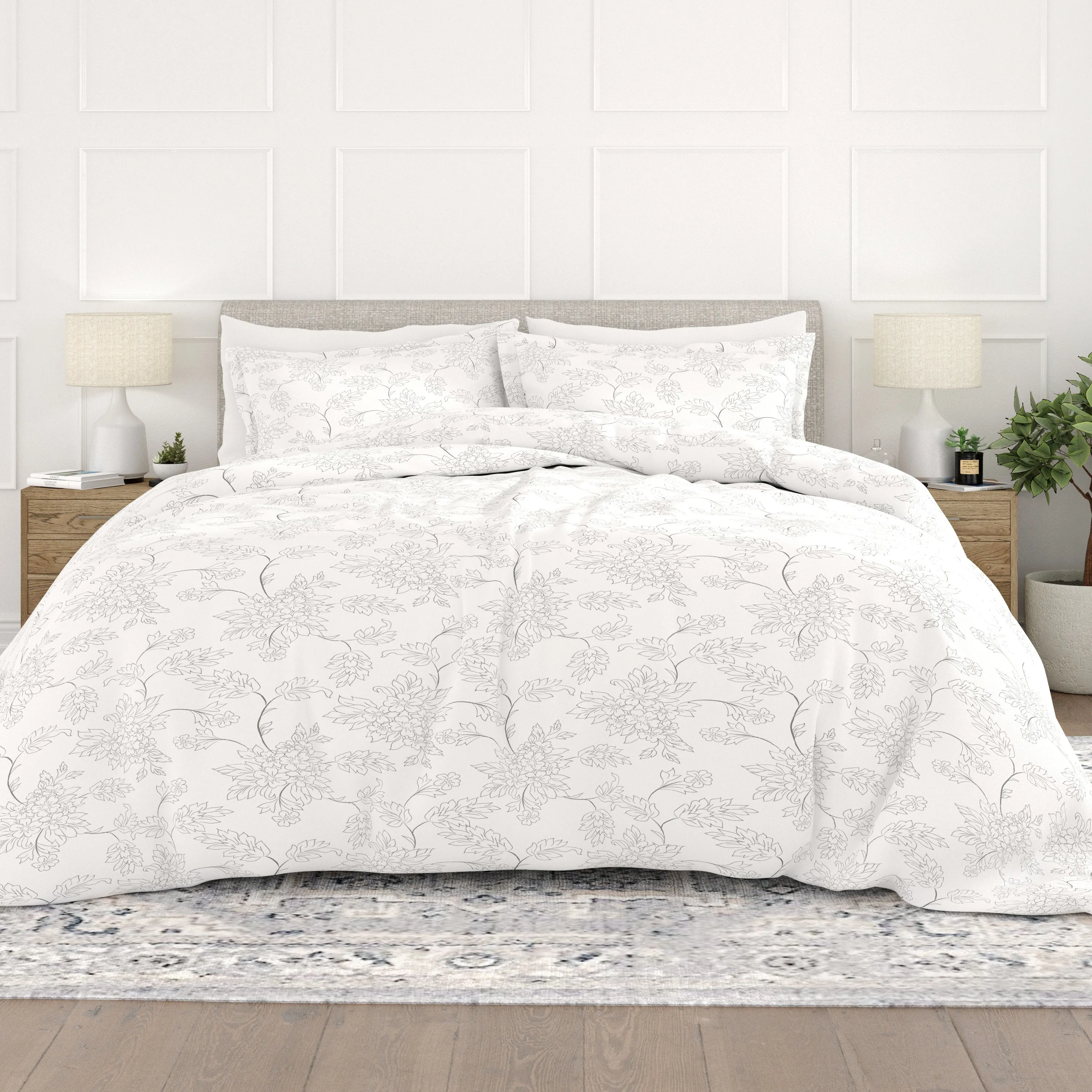 Vines Pattern 3-Piece Duvet Cover Set