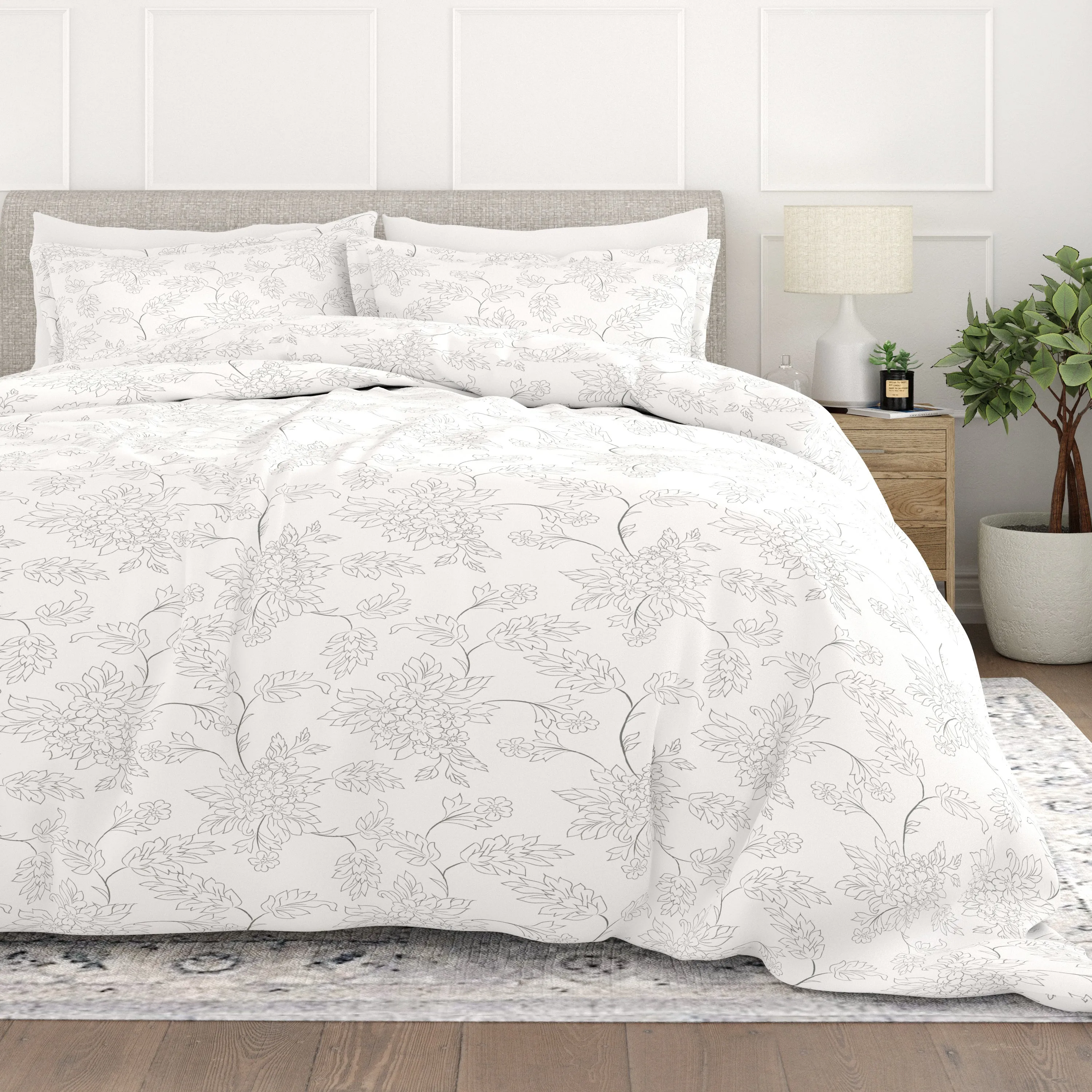 Vines Pattern 3-Piece Duvet Cover Set