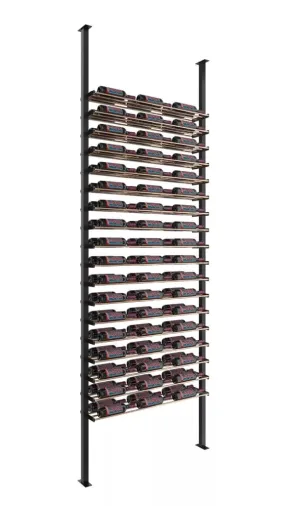 VintageView Double Depth Evolution Low Profile Ultra Slim Floor-to-Ceiling Wine Rack 10 3C 108 bottles LP-FCP-KIT-2-K