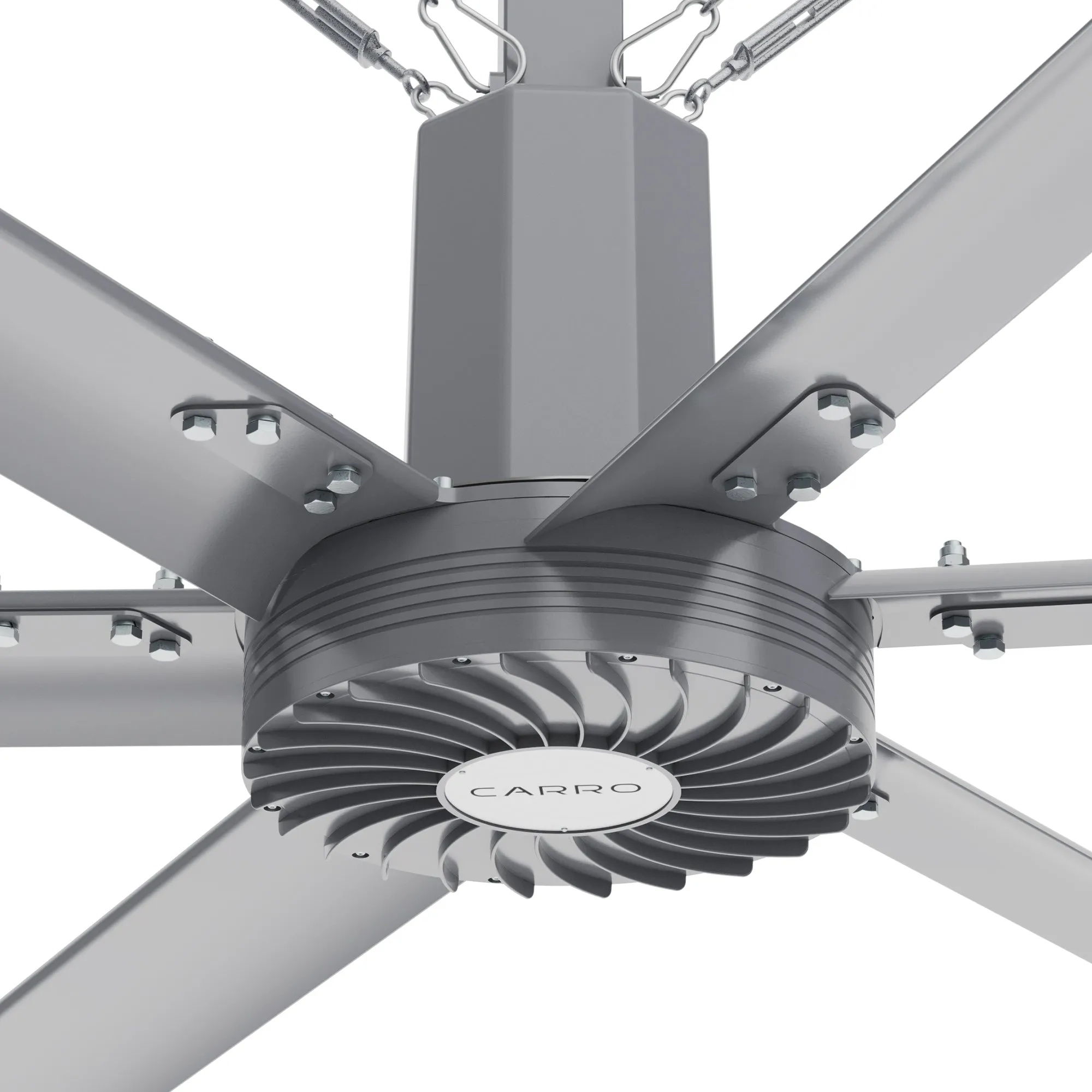 Visby Heavy-duty Industrial Ceiling Fan with Direct-Drive Motor 20-24ft