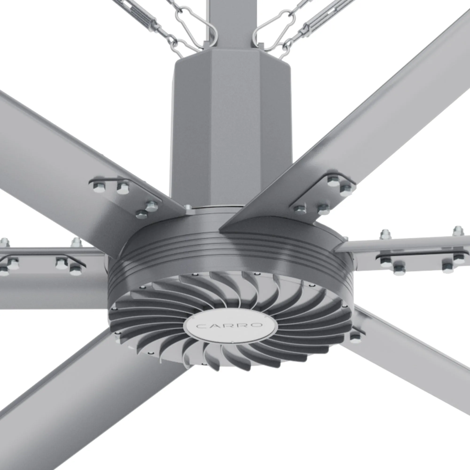 Visby Heavy-duty Industrial Ceiling Fan with Direct-Drive Motor 20-24ft