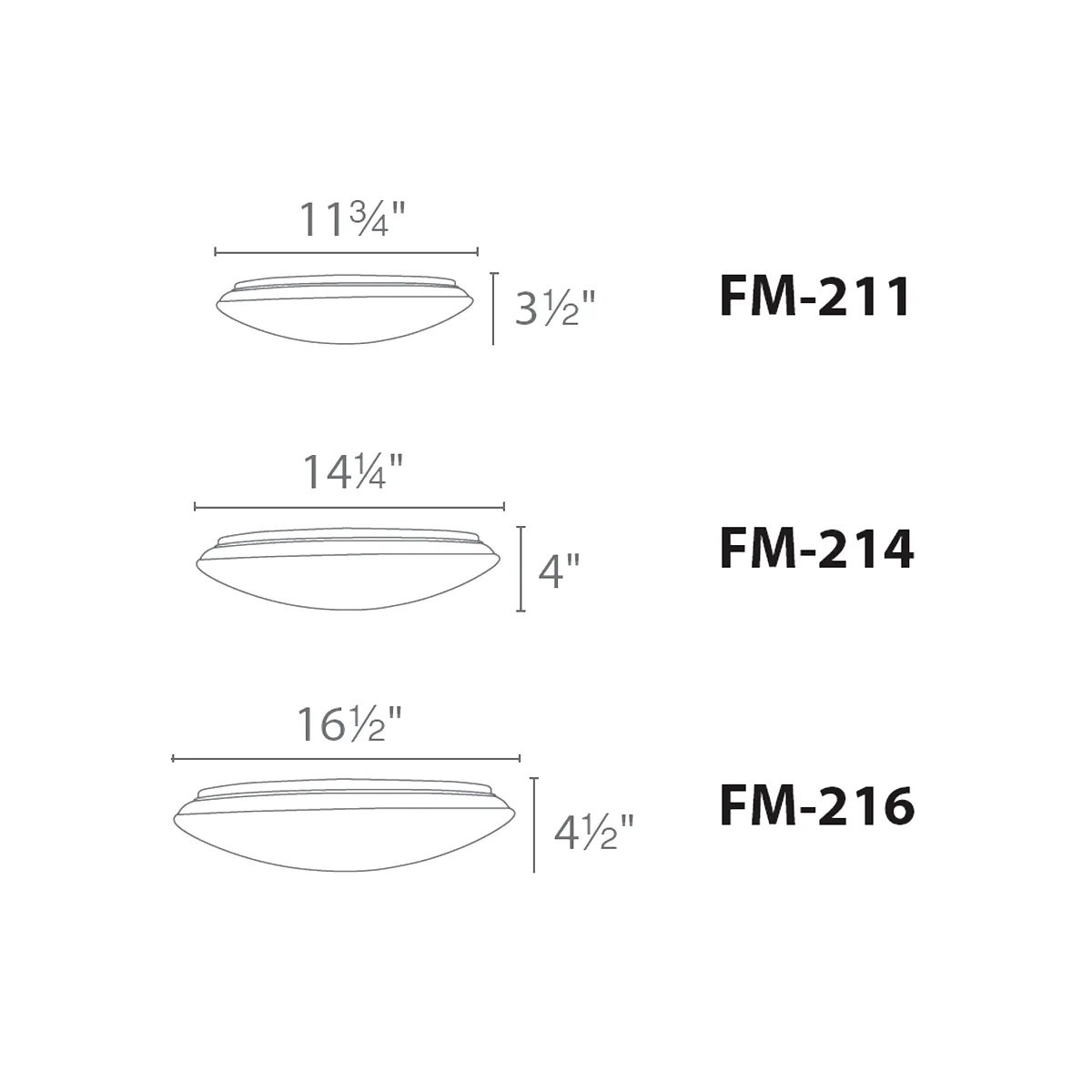 WAC FM-214 Glo 14" LED Ceiling / Wall Mount - Selectable CCT