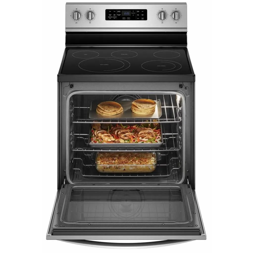 Whirlpool 30-inch Freestanding Electric Range with Frozen Bake™ Technology YWFE775H0HZ