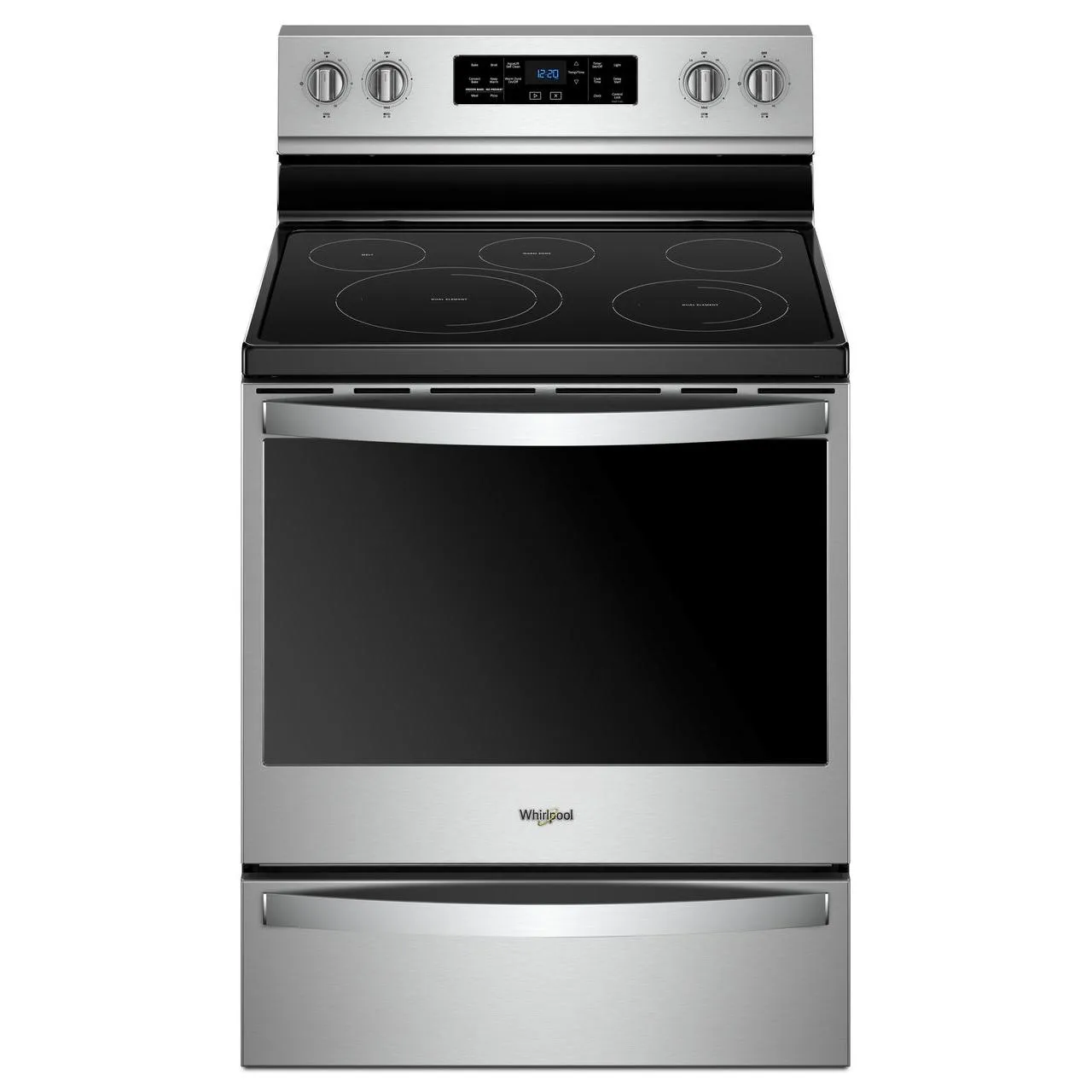 Whirlpool 30-inch Freestanding Electric Range with Frozen Bake™ Technology YWFE775H0HZ