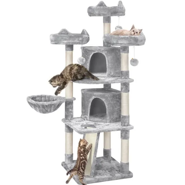 Yaheetech Big Cat House Plush Cat Tower 68.5 inch