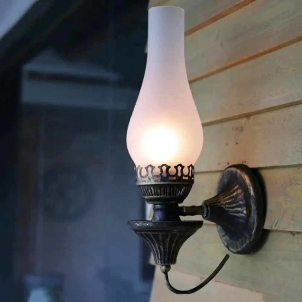 Yellow/Clear Crackle Glass Sconce Wall Light