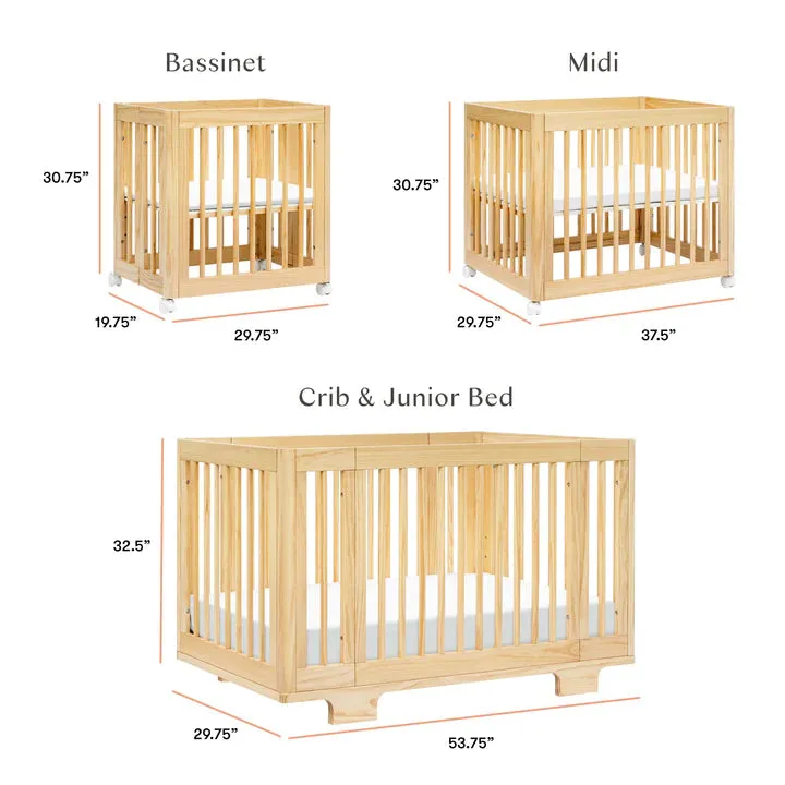 Yuzu 8-in-1 Convertible Crib with All-Stages Conversion Kits | Natural