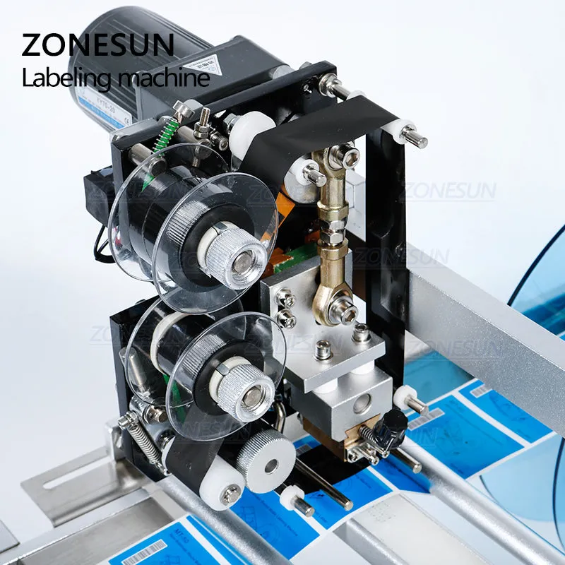 ZONESUN ZS-TB50D Semi Automatic Round Bottle Labeling Machine For Hand Sanitizer Juice